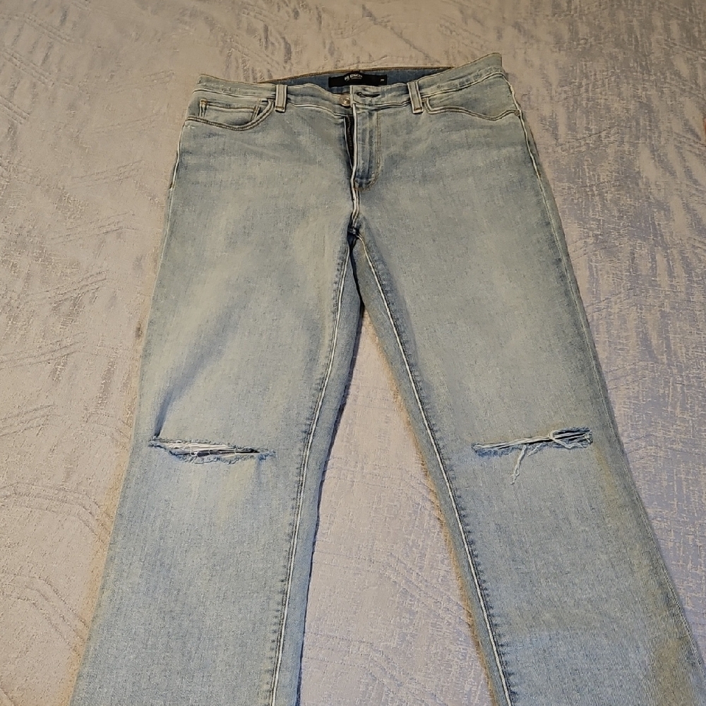 New Hudson New Light Blue Distressed Cropped Women's Jeans